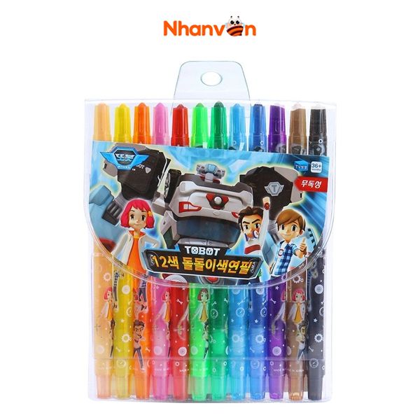 Sáp Vặn 12 Màu Hàn Quốc - Tobot