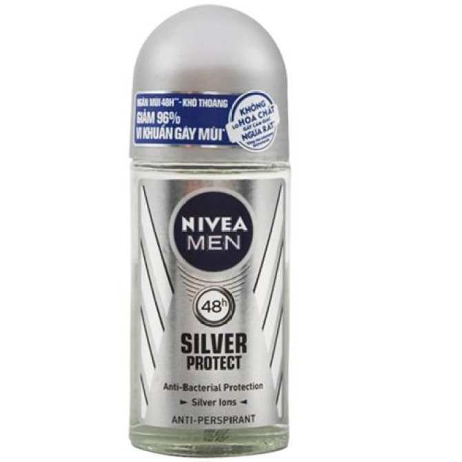 Lăn Ngăn Mùi Nivea Men - Phân Tử Bạc (50ml)