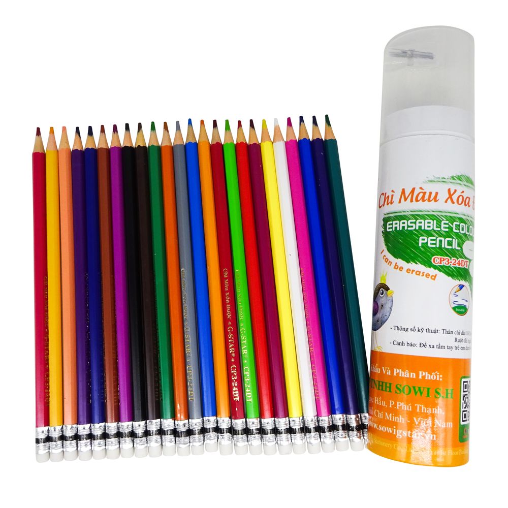 Bút Chì Màu Xoá Được - CP3 - 24DT - G-Star