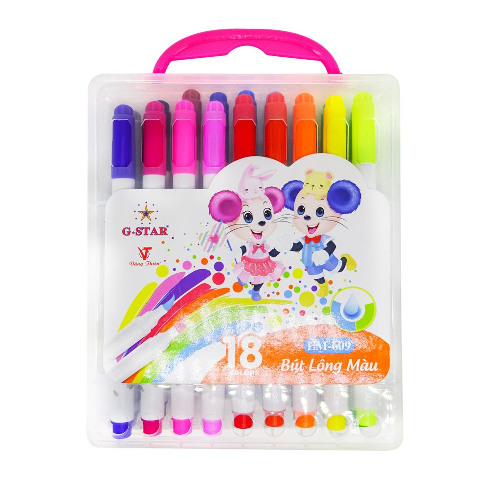 Hộp 18 Bút Lông Màu - 609-18 - G-star
