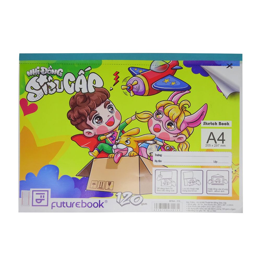 Vở Vẽ Nhi Đồng Siêu Cấp - FutureBook - A4 - 120gsm - 20 Tờ/1 Quyển