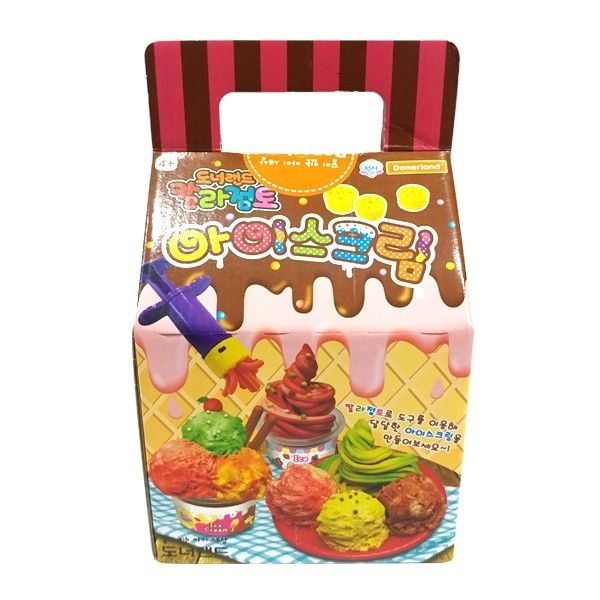 Bột Nặn Hình Bánh Kem 4 Màu Donerland - 240g + Bộ Dụng Cụ DA06011