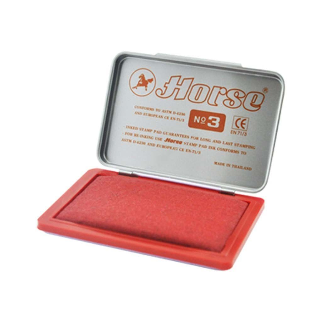 Hộp Dấu Kim Loại H-03 - Mực Đỏ - Horse