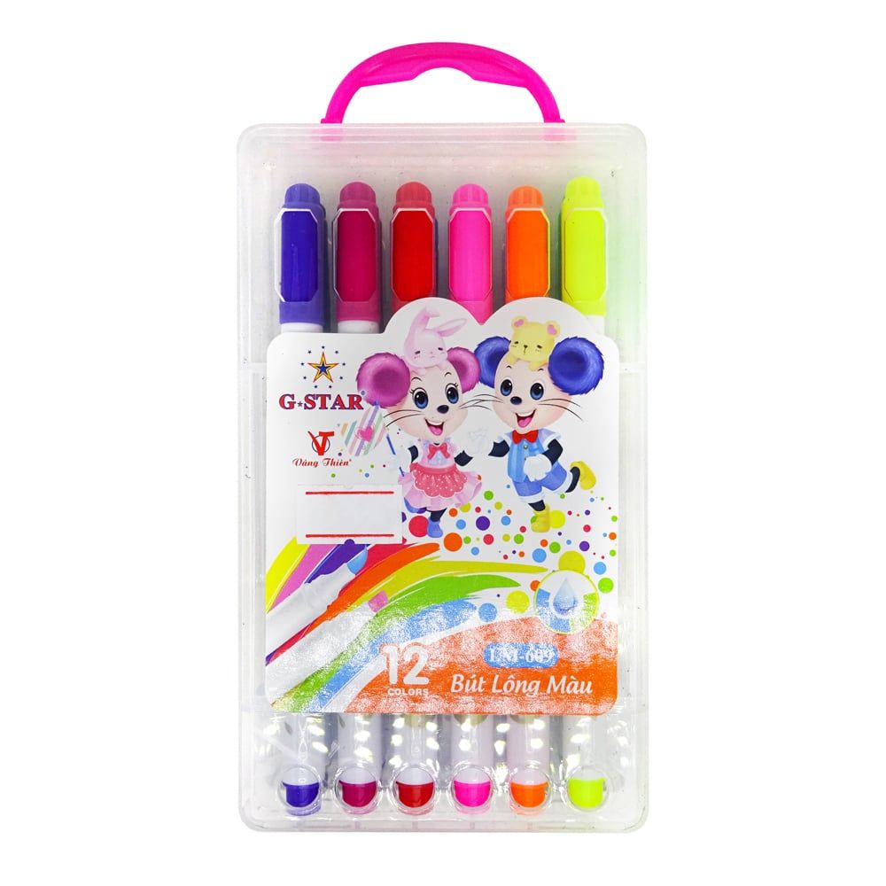 Hộp 12 Bút Lông Màu - 609-12 - G-star