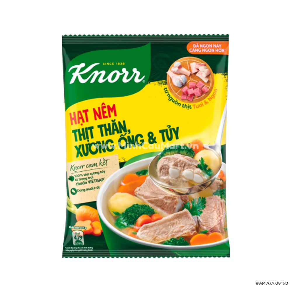  Hạt Nêm Thịt Thăn, Xương Ống, Tủy Knorr - Gói 900g 