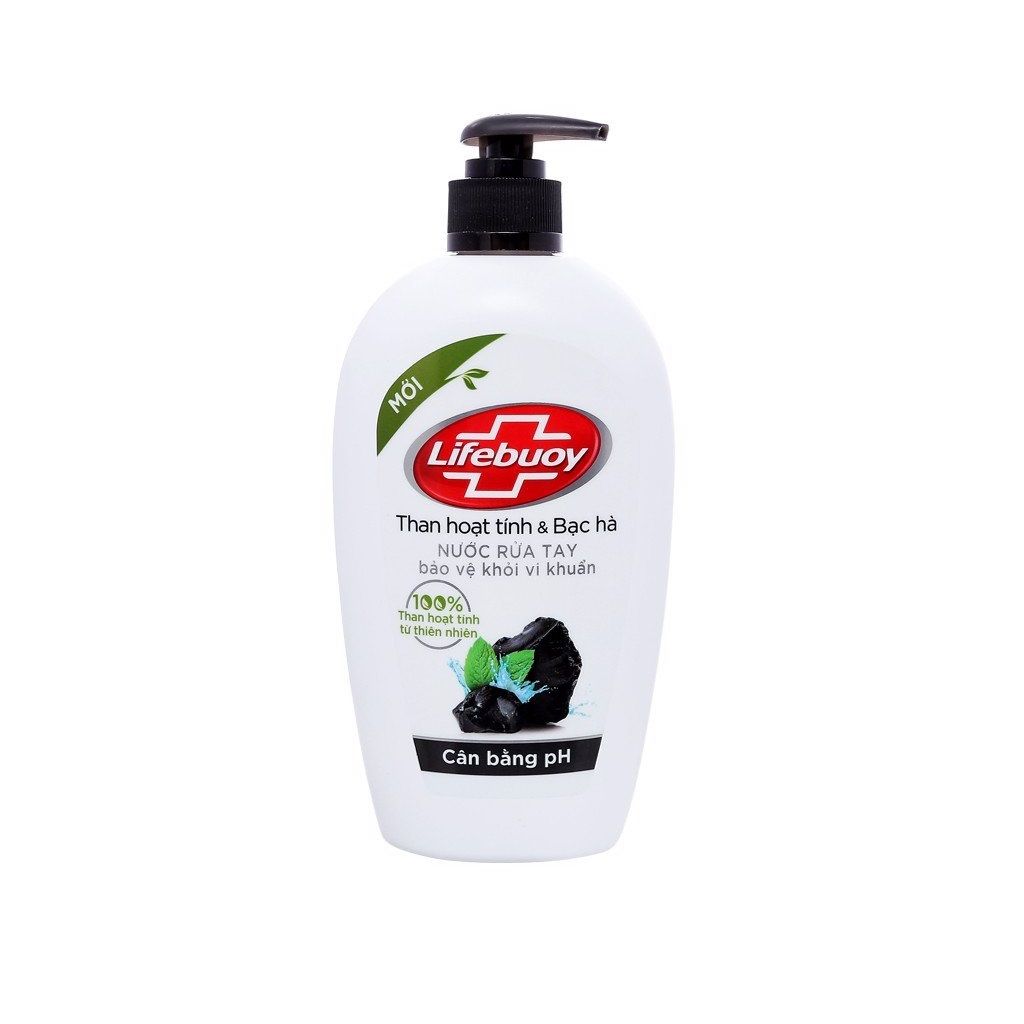 Nước Rửa Tay Lifebuoy - Than Hoạt Tính Và Bạc Hà - 180g