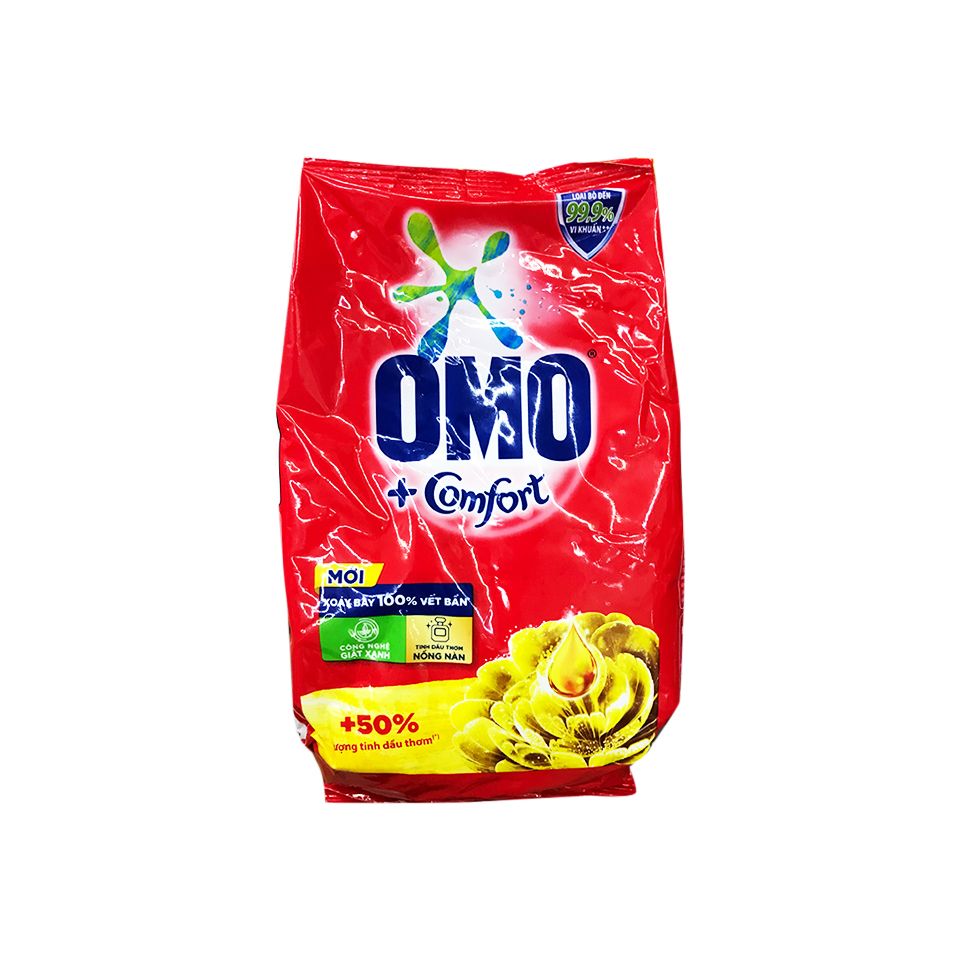 OMO Bột Giặt Comfort Tinh Dầu Thơm Nồng Nàn Vàng - 720g