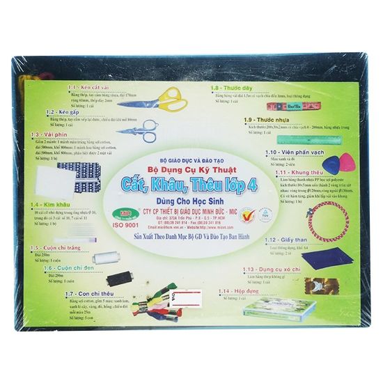 Bộ Dụng Cụ Vật Liệu Cắt, Khâu, Thêu Lớp 4 - MIC