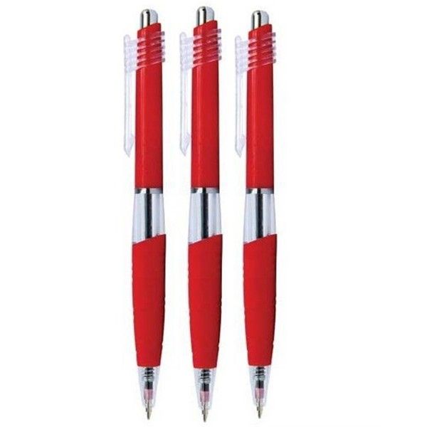 Bút Bi Thiên Long TL-047 - Mực Đỏ - Vỉ 3 Cây