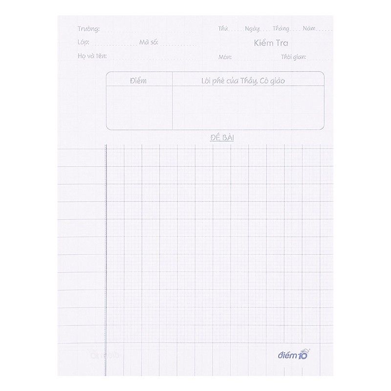 Giấy Kiểm Tra TP-GKT08 - 5 Ôly Vuông - Thiên Long