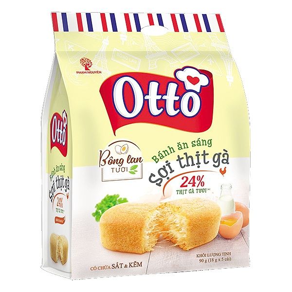 Bánh Ăn Sáng Sợi Thịt Gà - Otto - 90gr