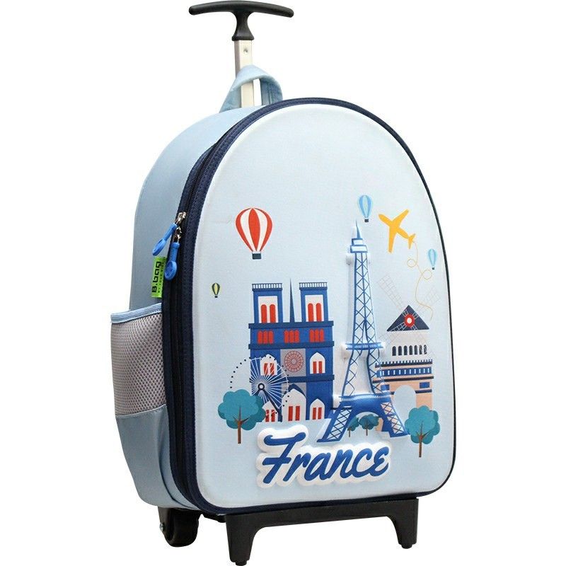 Balo Cần Kéo C1-CK Around The World-France B-12-084 - Xanh Dương Nhạt