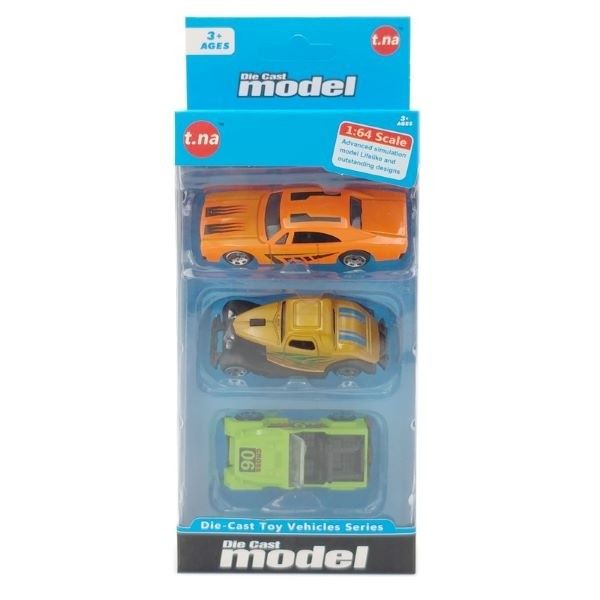 Bộ 3 Xe Mô Hình Kim Loại 1:64 TN-1018I