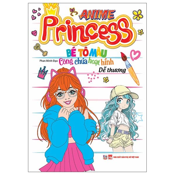 Bé tô màu - Công chúa hoạt hình - Dễ thương - Anime Princess