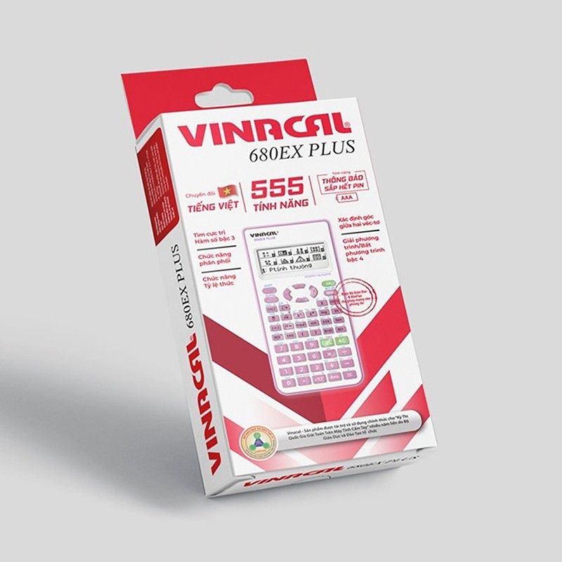 Máy tính Vinacal 680EX Plus-hồng