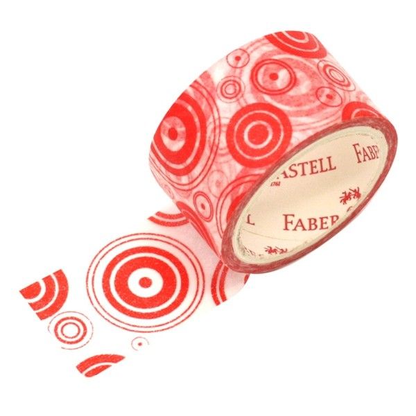 Băng Keo Trang Trí Faber-Castell 309003 - Red Circle In White