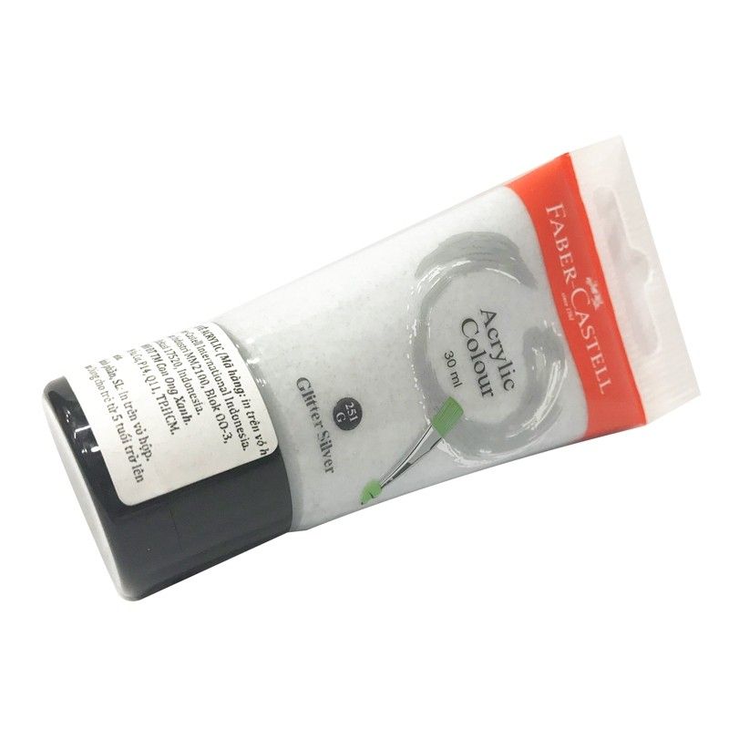 Tuýp Màu Vẽ Acrylic 30ml Glitter Silver - Nhũ Bạc