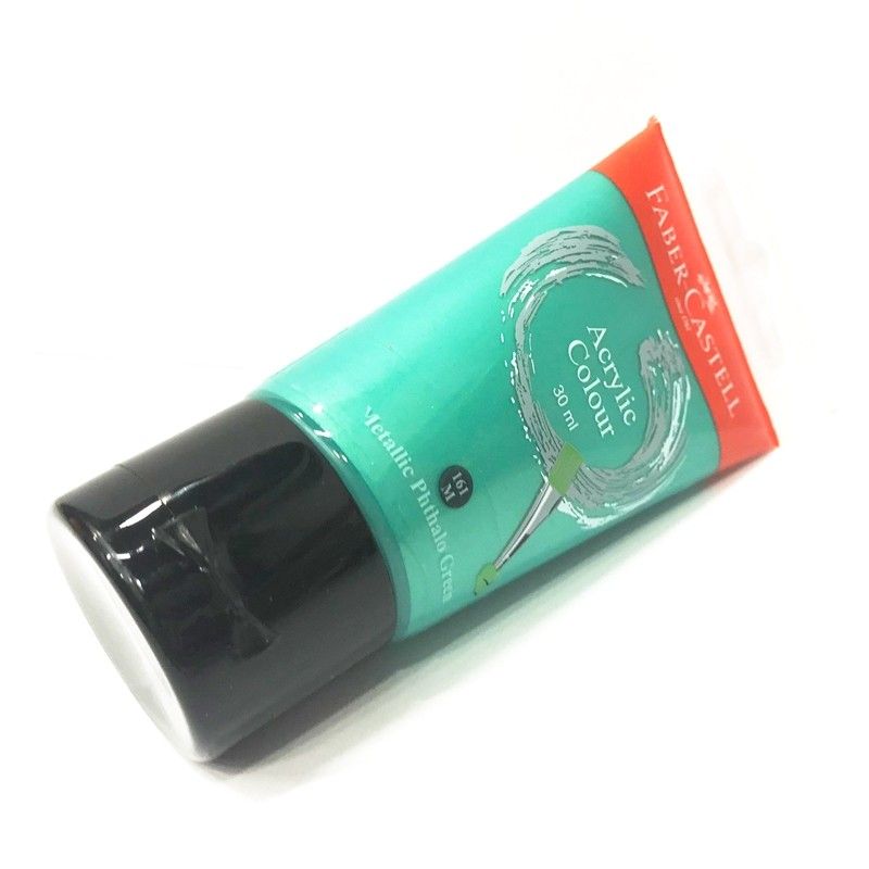 Tuýp Màu Vẽ Acrylic Faber-Castell - 30ml - Metallic Phthalo Green