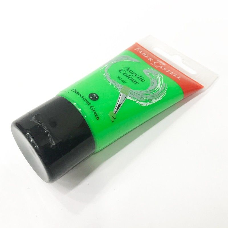 Tuýp Màu Vẽ Acrylic Faber-Castell 30ml - Fluorescent Green