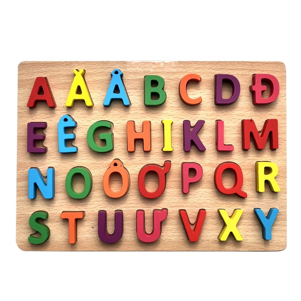 Bảng Gỗ Chữ Cái In Hoa, Chữ Thường Tiếng Việt Benrikids Đúng Phông Của Bộ Giáo Dục Cho Bé