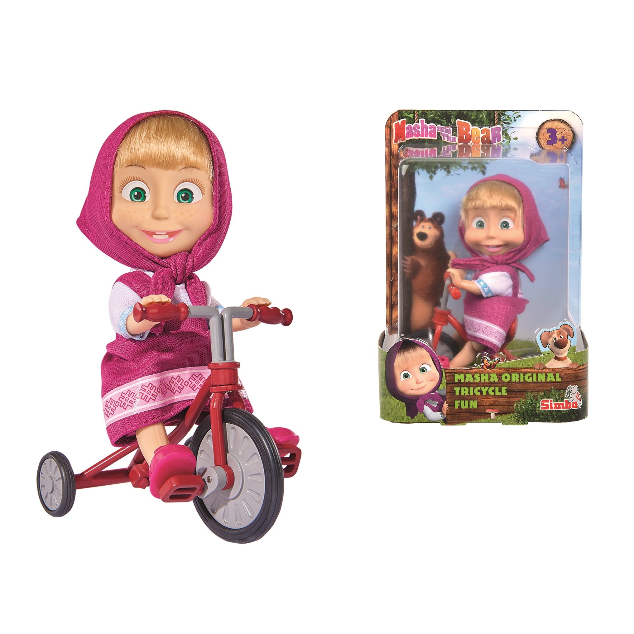 109302059 Đồ Chơi Búp Bê MASHA AND THE BEAR Masha Original Tricycle Fun