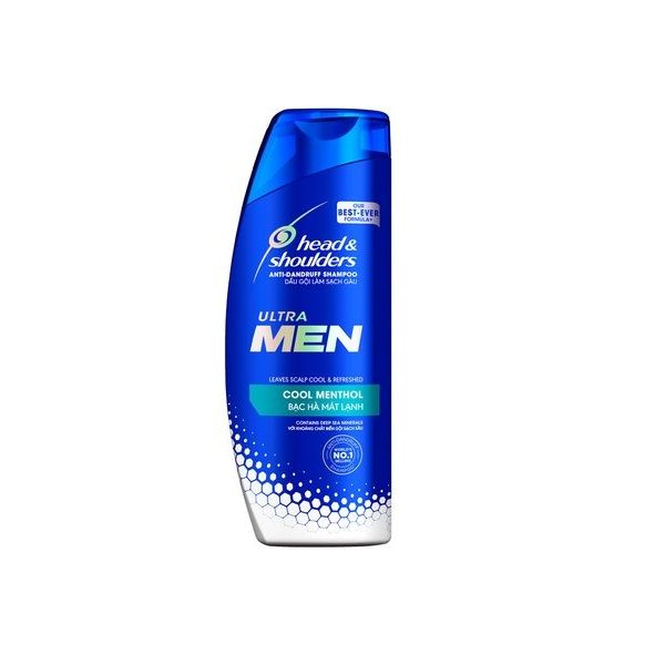 Dầu Gội Head & Shoulders Ultra Men Cool Menthol Bạc Hà Mát Lạnh Dầu Gội Làm Sạch Gầu 315ml