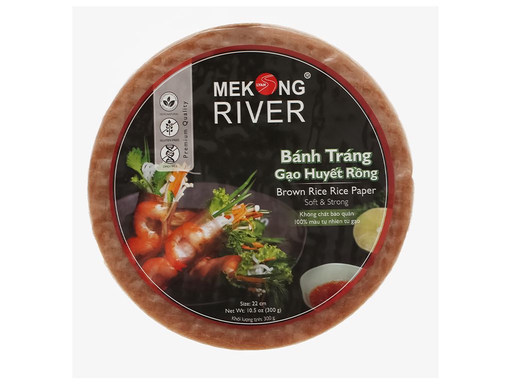  Bánh Tráng Gạo Huyết Rồng - Mekong River - 16cm - 300g 