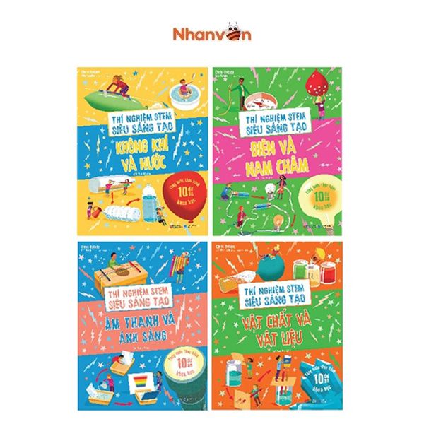 Bộ Sách Thí Nghiệm Stem Siêu Sáng Tạo - Bộ 4 Cuốn
