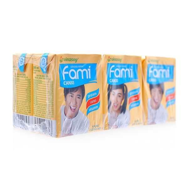Sữa Đậu Nành Fami Canxi Hộp 200ml