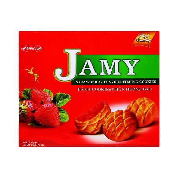 Bánh Cookies Nhân Hương Dâu Jamy (200g)