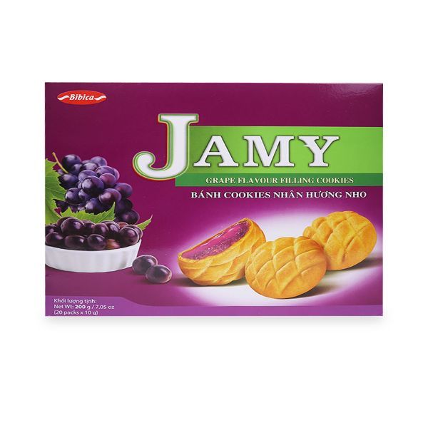 Bánh Cookies Nhân Hương Nho Jamy (200g)