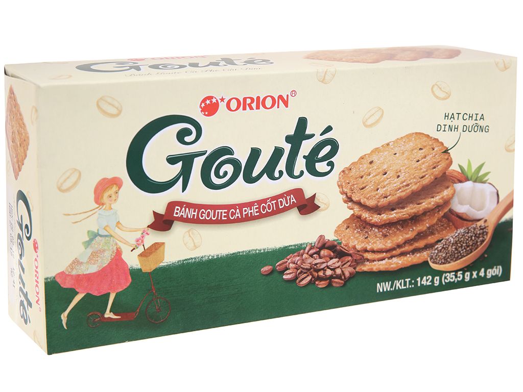 Bánh Gouté Cà Phê Cốt Dừa (35.5g x 4 Gói)