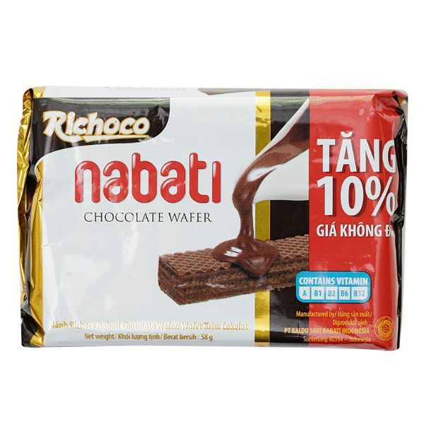 Bánh Xốp Socola Richoco Nabati (Gói 58g)