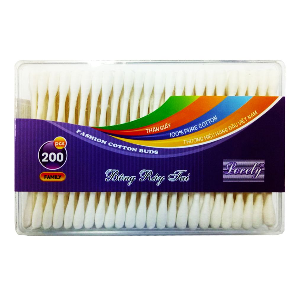 Bông Ráy Tai Lovely Fashion Cotton Buds 200 Pcs
