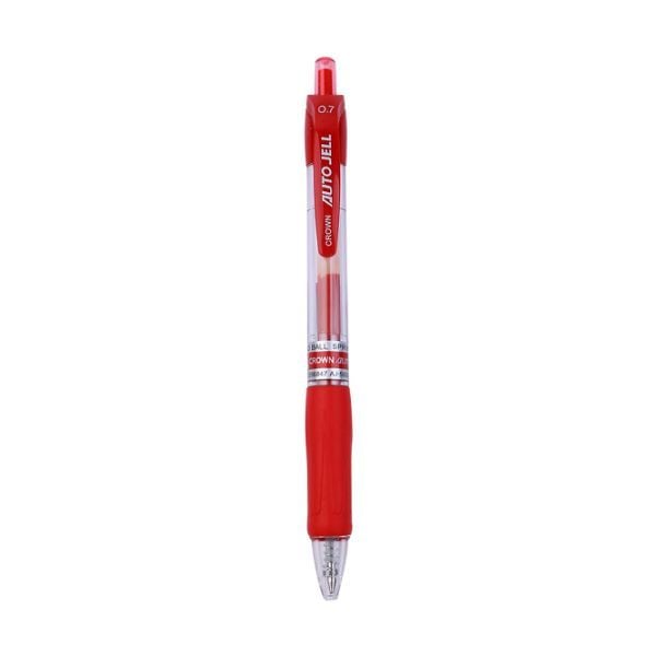 Bút Gel Bấm Crown 0.7mm (Màu Đỏ)