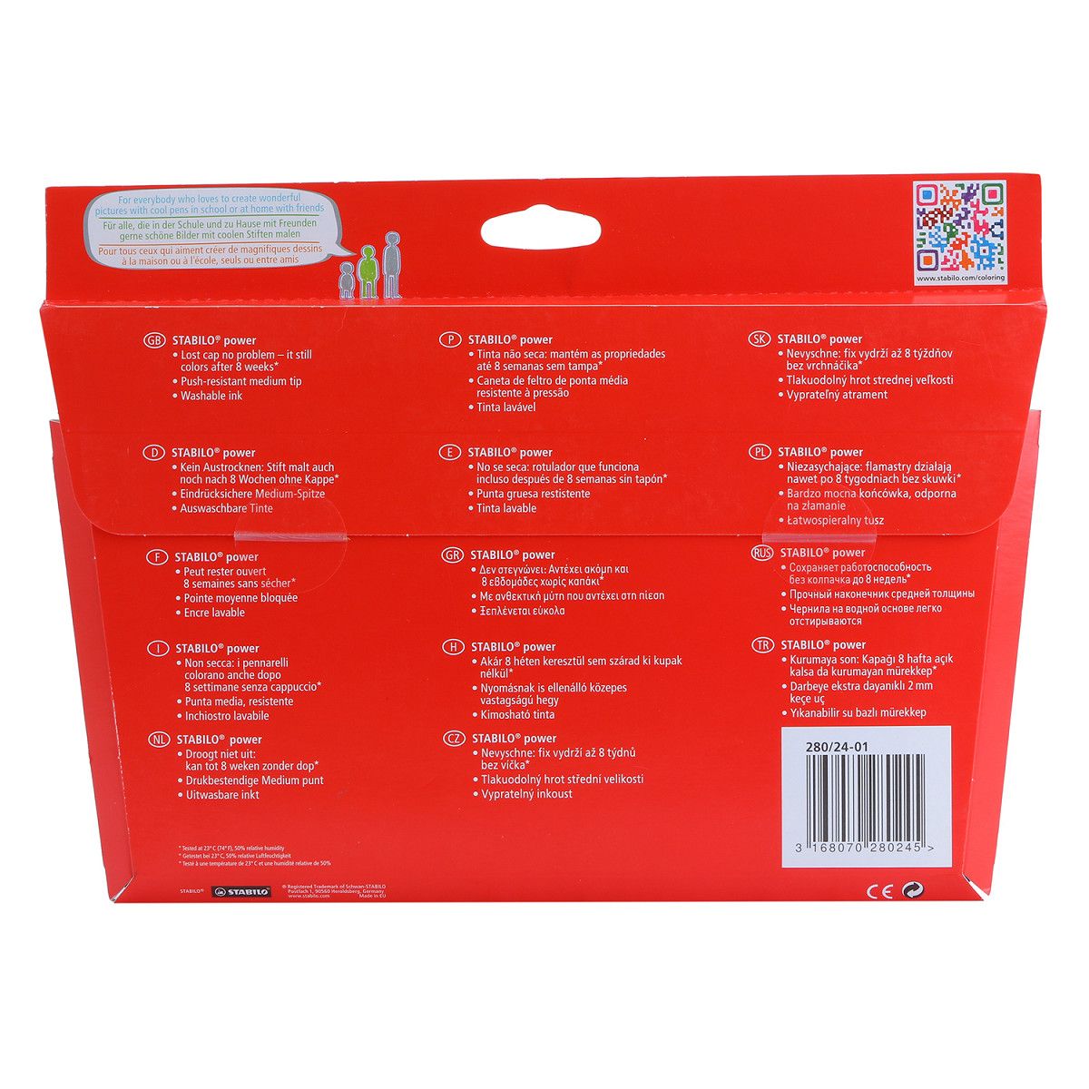 Bút Lông Màu Đầu To - 24 Màu (PW280-24)(N)