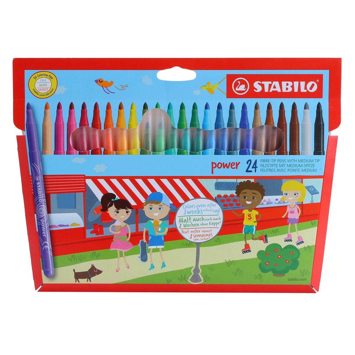 Bút Lông Màu Đầu To - 24 Màu (PW280-24)(N)