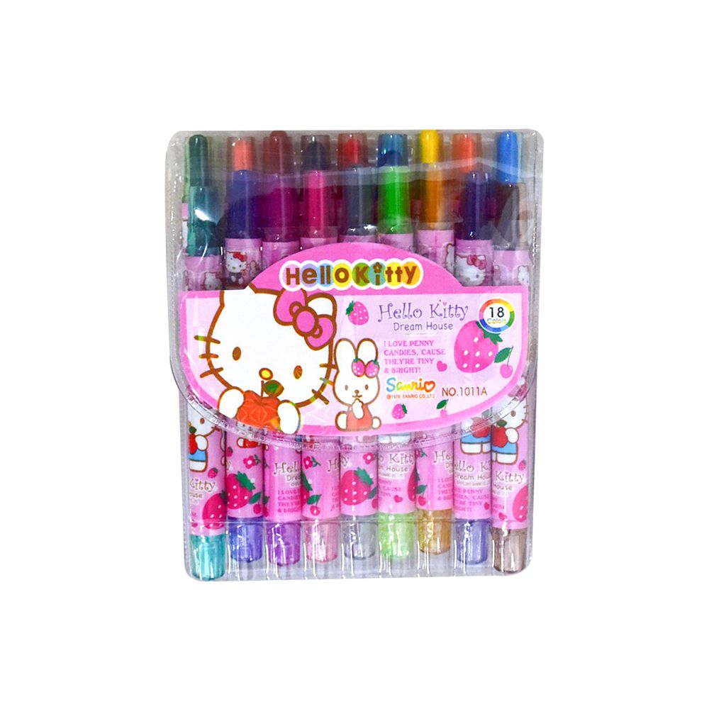 Bút Sáp Màu Hello Kitty 1011L (18 Màu)