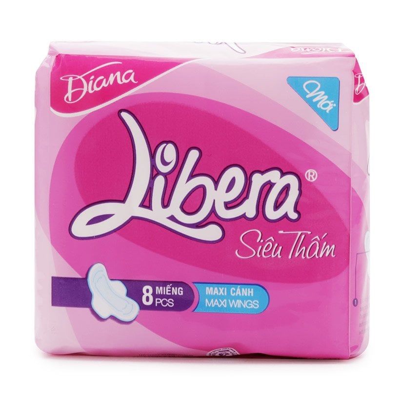 Băng Vệ Sinh Diana Libera - Maxi Cánh (8 Miếng)