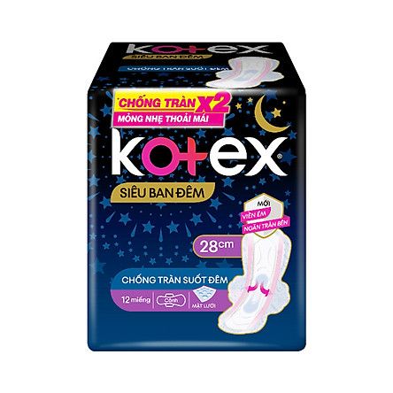 Băng Vệ Sinh Siêu Ban Đêm Kotex Cool - 28cm