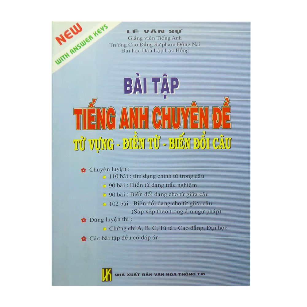 Bài Tập Tiếng Anh Chuyên Đề: Từ Vựng - Điền Từ - Biến Đổi Câu