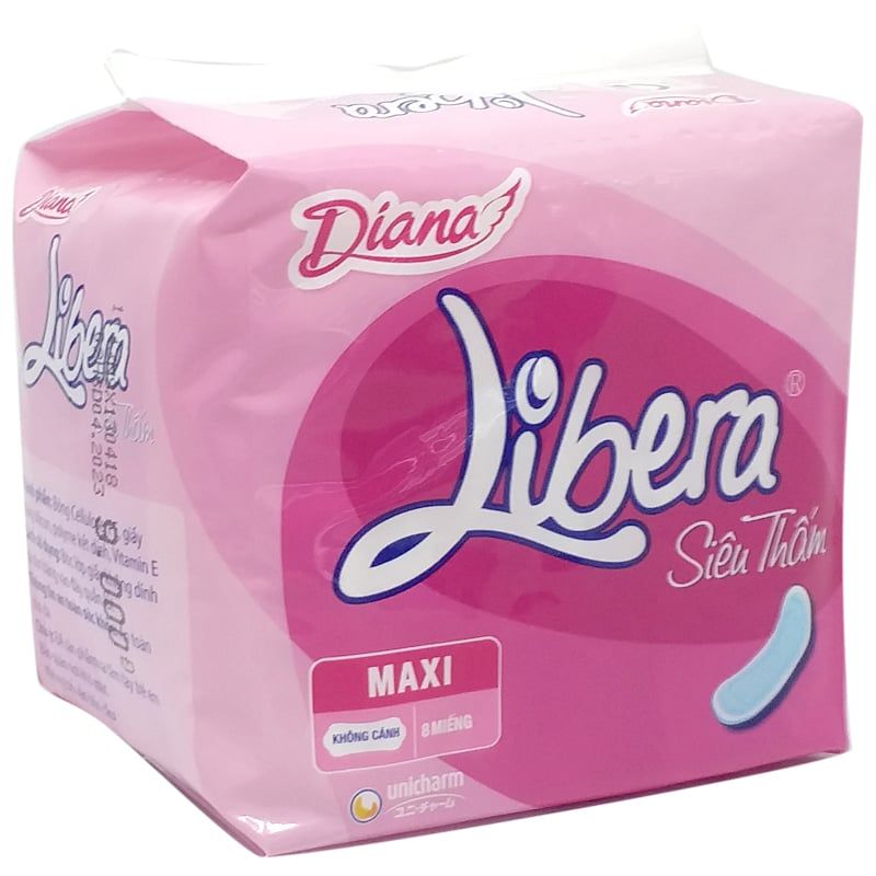 Băng Vệ Sinh Diana Libera Siêu Thấm Không Cánh (Gói 8 Miếng)