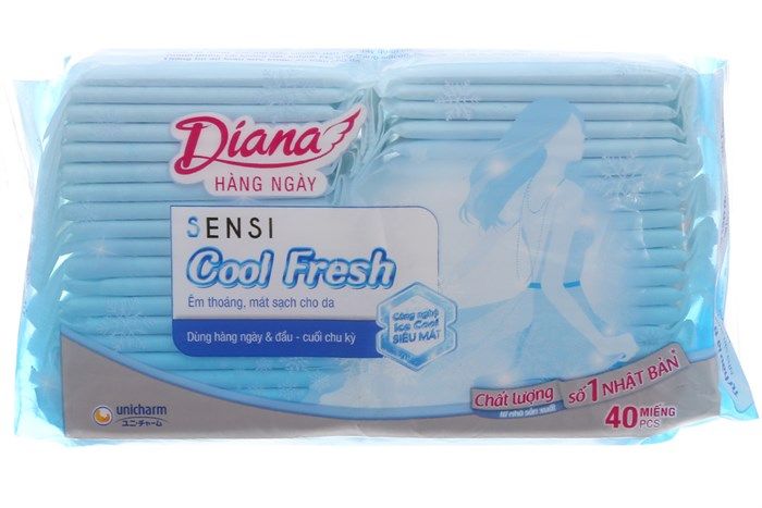  Băng Vệ Sinh Hàng Ngày Diana Sensi Cool Fresh (40 miếng) 