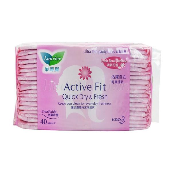  Băng Vệ Sinh Hằng Ngày Laurier Active Fit Hương Hoa Gói 40 Miếng 