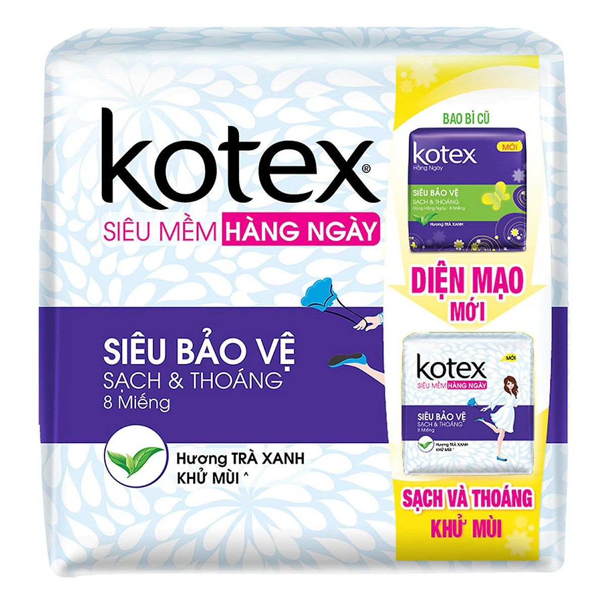 Băng Vệ Sinh Kotex Hằng Ngày Siêu Bảo Vệ ( Gói 8 Miếng)