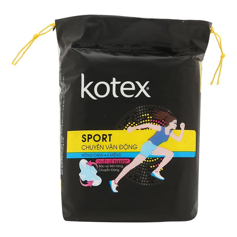 Băng Vệ Sinh Kotex Sport Chuyên Vận Động Mỏng Cánh (6 Miếng/Gói)