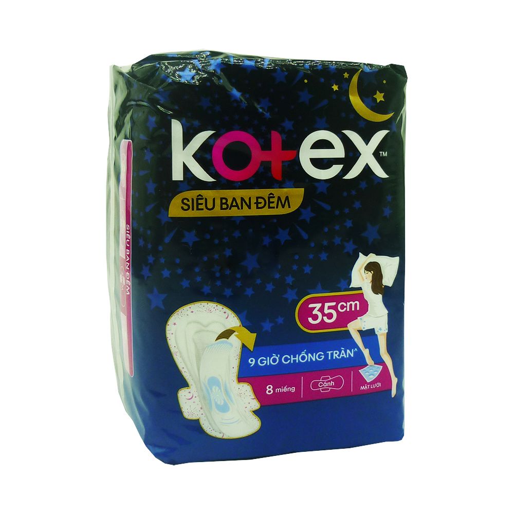 Kotex ban đêm siêu mỏng cánh 35cm-8x24
