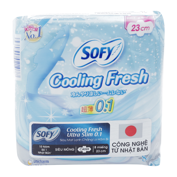 Băng Vệ Sinh Sofy Cooling Fresh Ultra Slim 0.1 (Gói 8 Miếng)