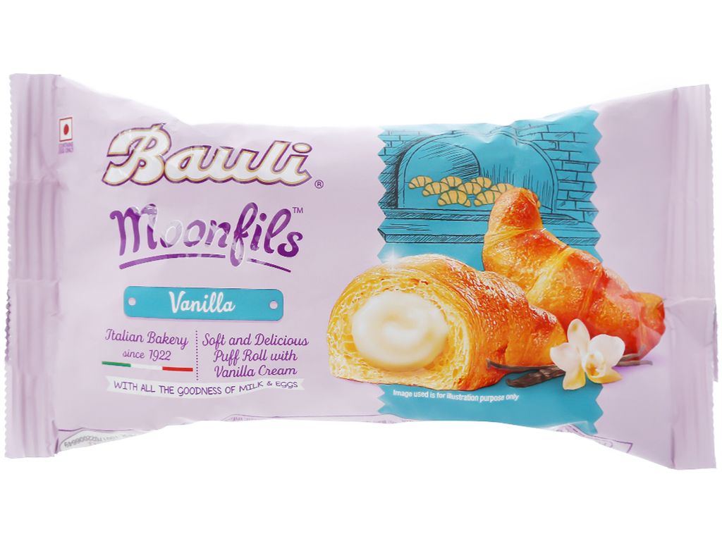 Bánh Croissant Nhân Kem Vani Moonfils Bauli - Gói 47g