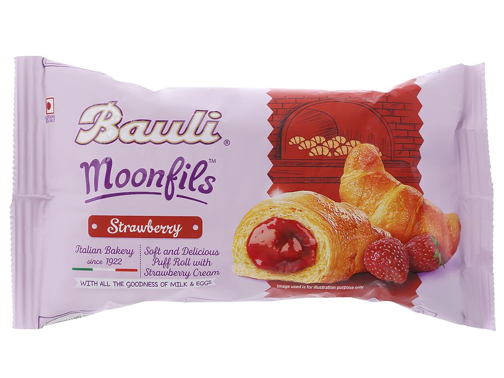 Bánh Croissant Nhân Mứt Dâu Moonfils Bauli gói 47g